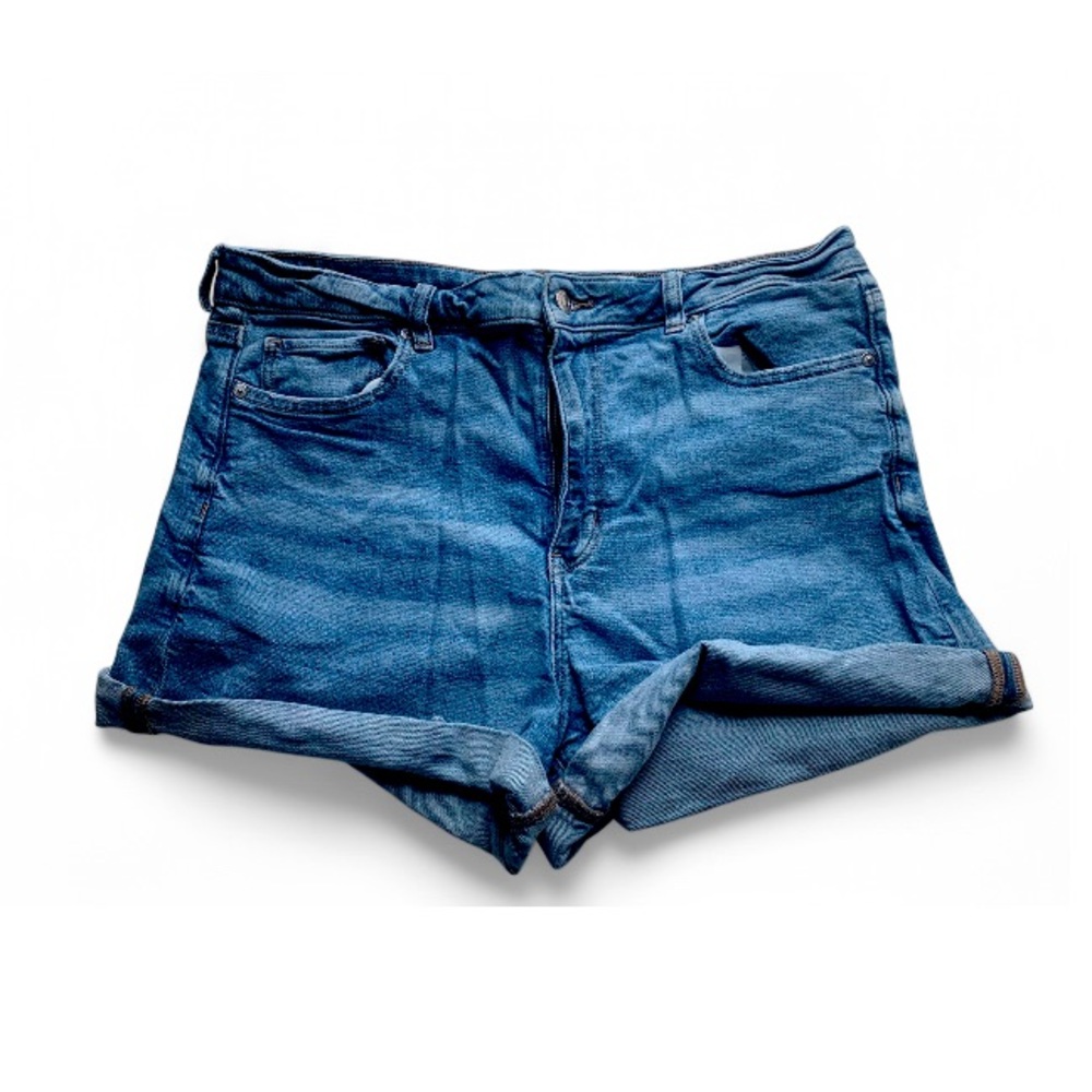 American Eagle Outfitters Blue High-Waisted Jean Shorts